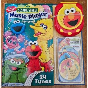 Sesame Street Elmo Big Bird Grover Music Player New Collector's Edition Book